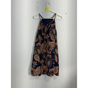 Junior Girls As U Wish Large Blue Multicolor Paisley Pullover Lined Sundress